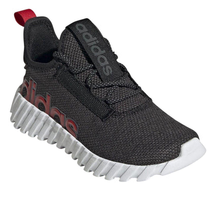 Black-Red - Side - Adidas Childrens-Kids Kaptir 2.0 Logo Trainers