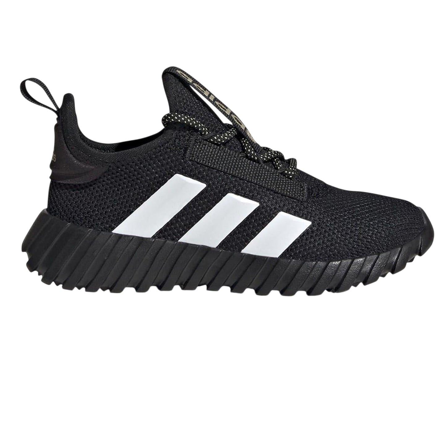 Black-White - Front - Adidas Childrens-Kids Kaptir 2.0 Logo Trainers