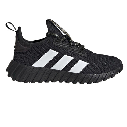 Black-White - Front - Adidas Childrens-Kids Kaptir 2.0 Logo Trainers
