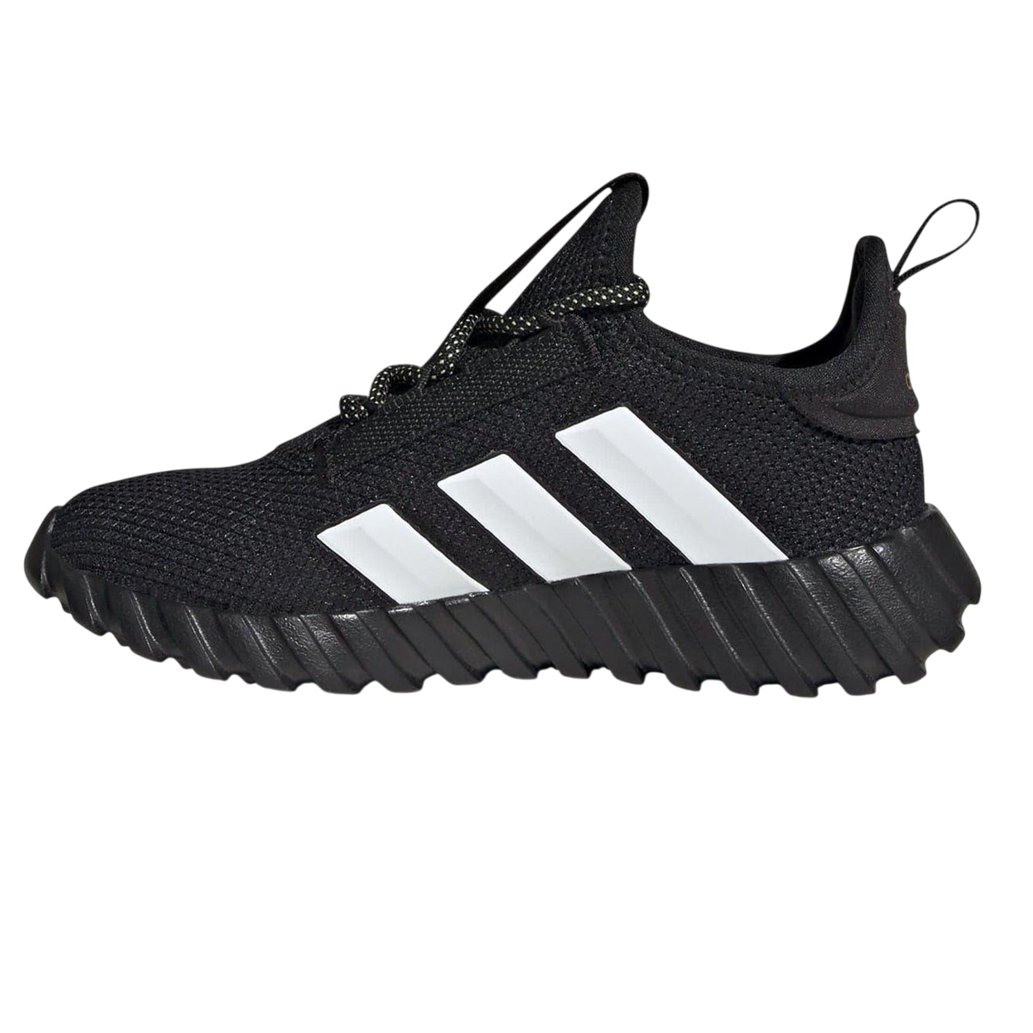 Black-White - Side - Adidas Childrens-Kids Kaptir 2.0 Logo Trainers