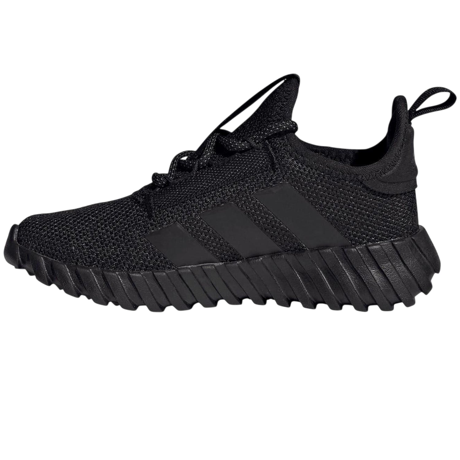 Black - Side - Adidas Childrens-Kids Kaptir 2.0 Logo Trainers