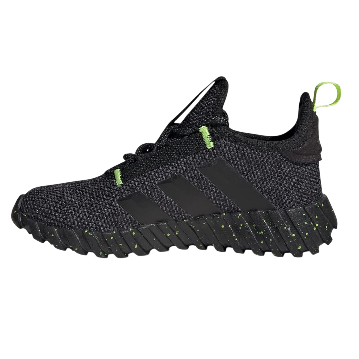 Black-Lemon - Side - Adidas Childrens-Kids Kaptir 2.0 Logo Trainers