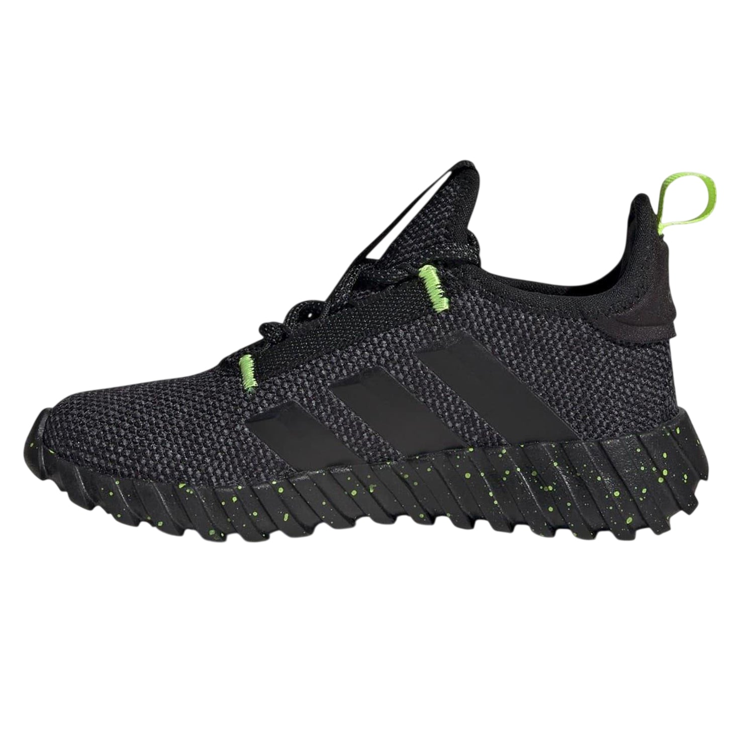 Black-Lemon - Side - Adidas Childrens-Kids Kaptir 2.0 Logo Trainers