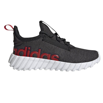 Black-Red - Front - Adidas Childrens-Kids Kaptir 2.0 Logo Trainers