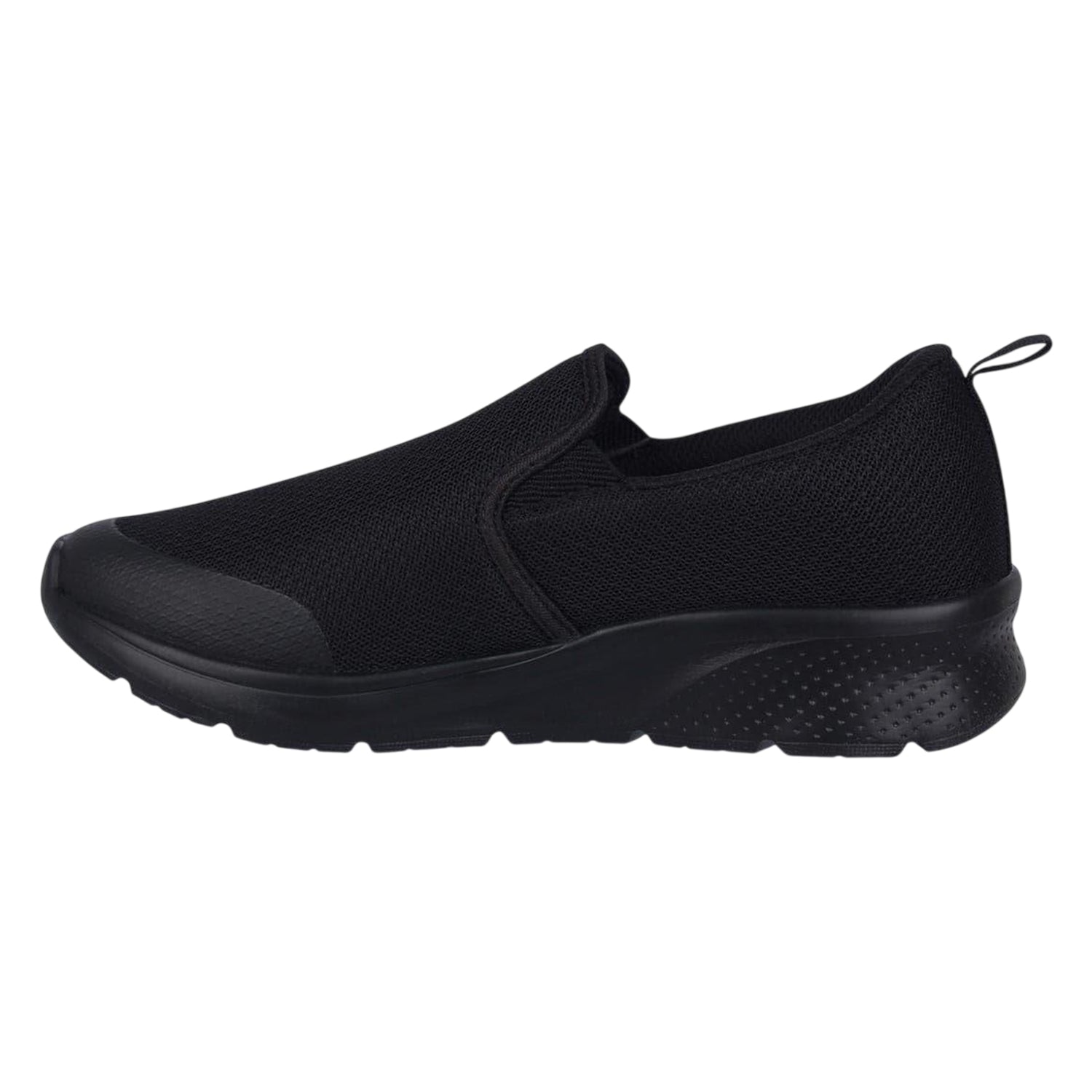 Black - Side - Slazenger Boys Zeal Leather Slip-on Trainers