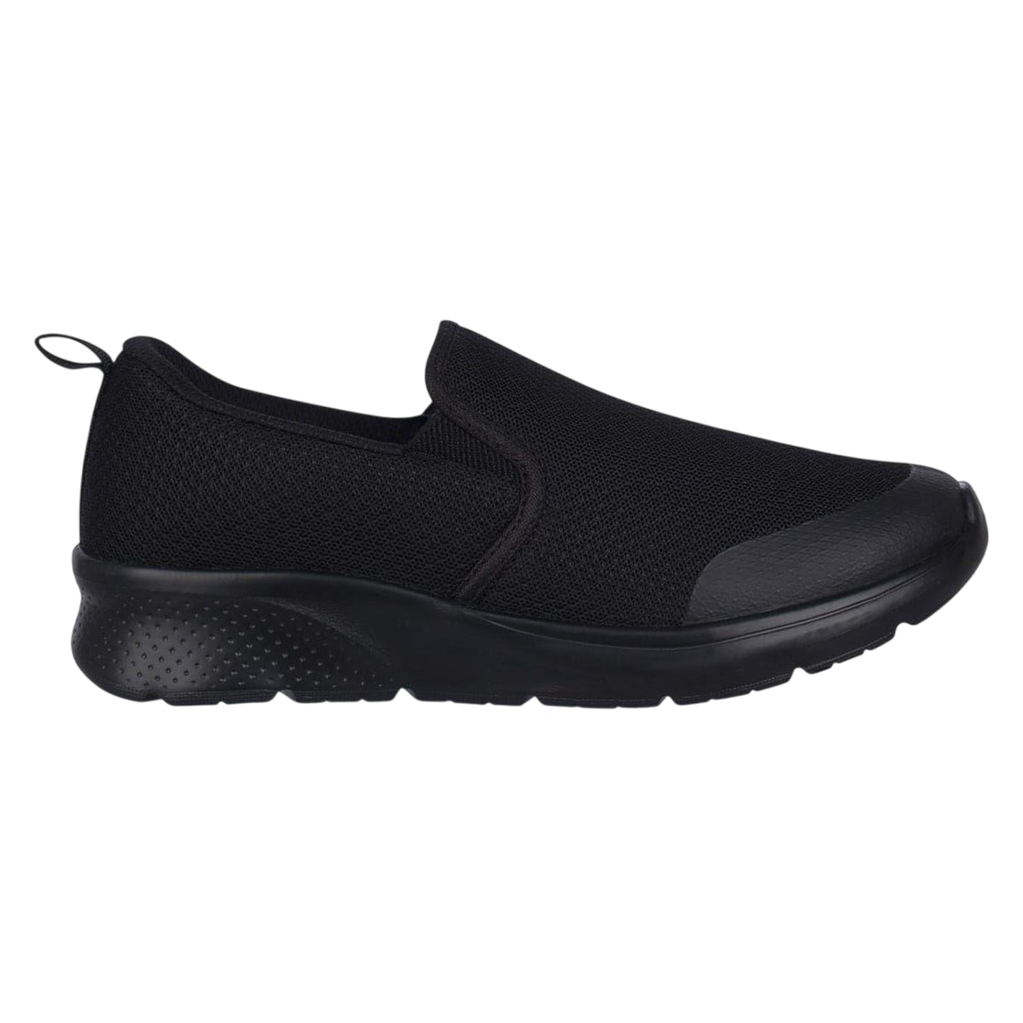 Black - Front - Slazenger Boys Zeal Leather Slip-on Trainers