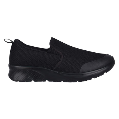 Black - Front - Slazenger Boys Zeal Leather Slip-on Trainers
