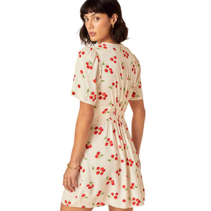 White - Back - Nobody´s Child Womens-Ladies Puff Sleeve Mini Dress
