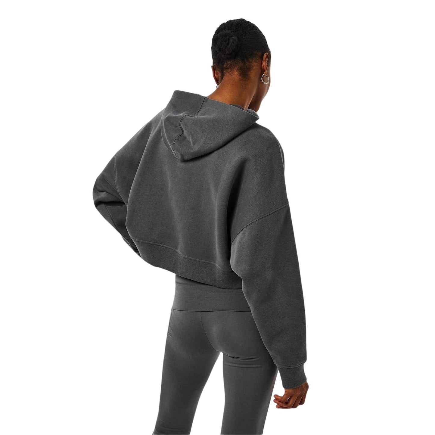 Grey - Back - Jack Wills Womens-Ladies Oth Quarter Zip Relaxed Fit Hoodie