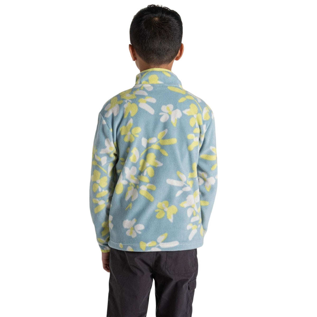 Sky Blue - Back - Craghoppers Childrens-Kids Embroidered Funnel Neck Sweatshirt