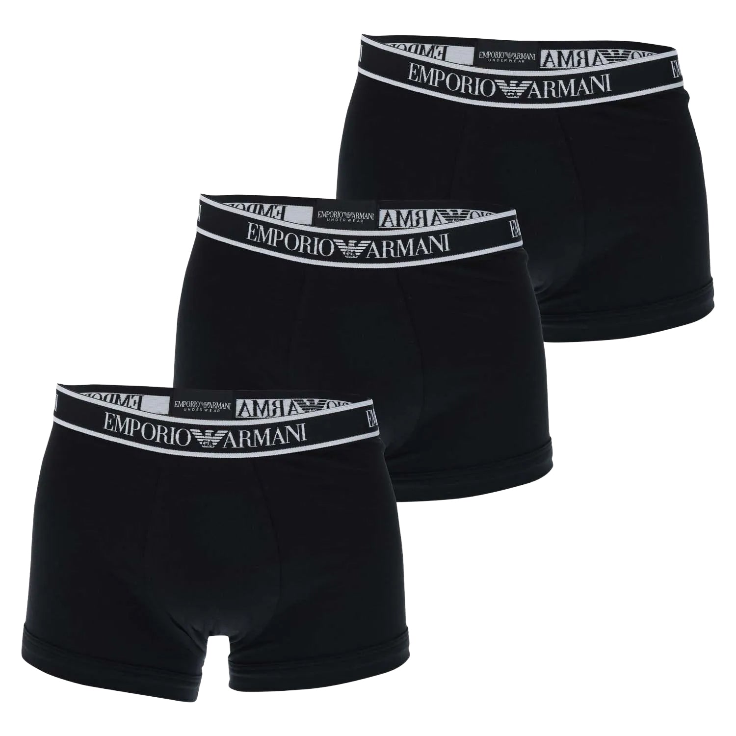 Black - Back - Emporio Armani Mens Boxer Shorts (Pack of 3)