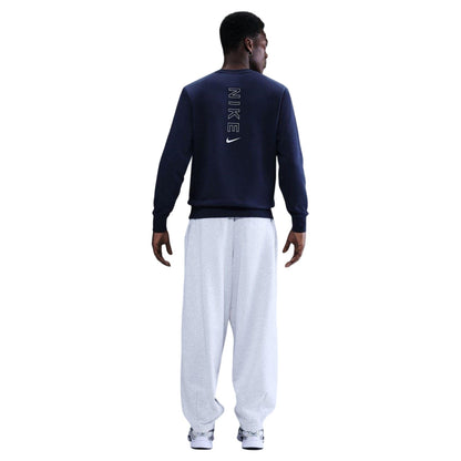 Navy-Platinum - Back - Nike Mens Crew Neck Regular Raglan Sweatshirt