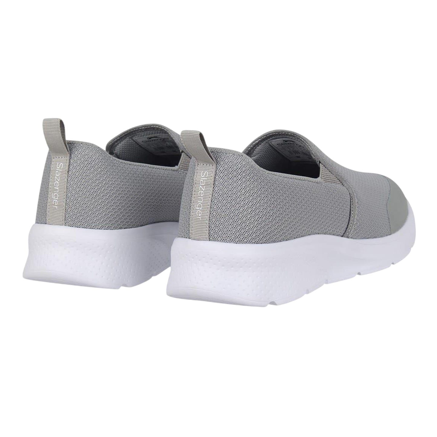 Grey-White - Back - Slazenger Mens Zeal Slip-on Shoes