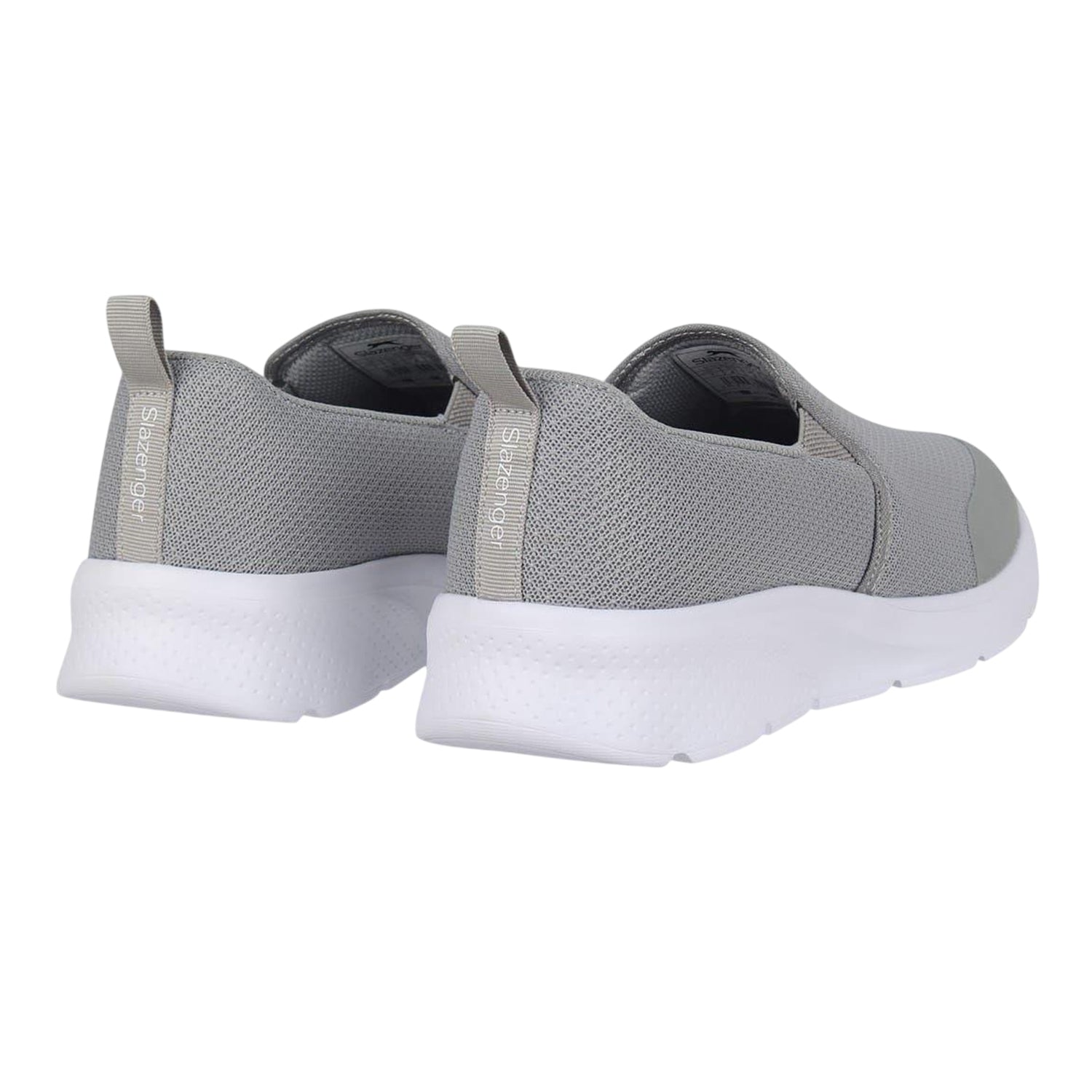 Grey-White - Back - Slazenger Mens Zeal Slip-on Shoes