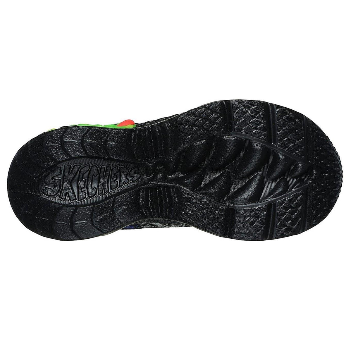 Black-Green - Lifestyle - Skechers Childrens-Kids Cre Lights Low Trainers