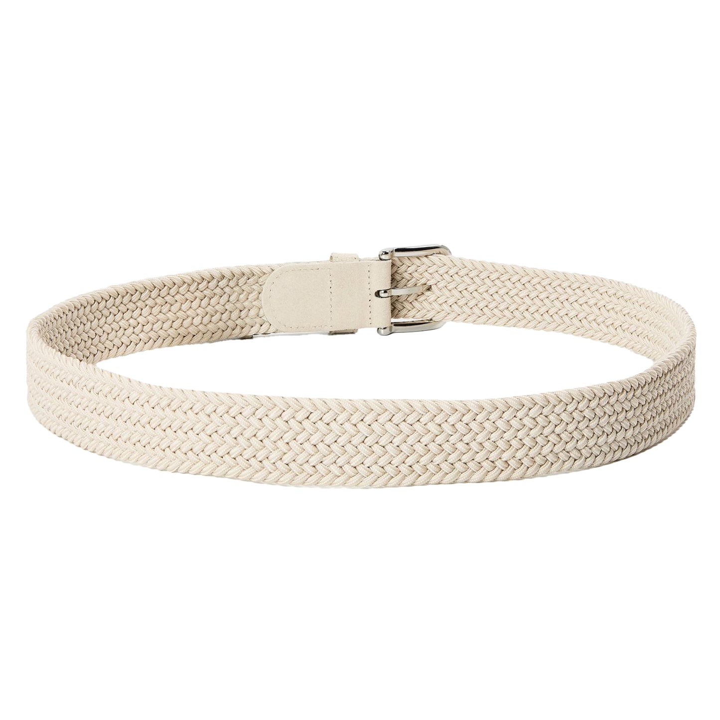 Beige - Back - Boss Braided Leather Casual Belt