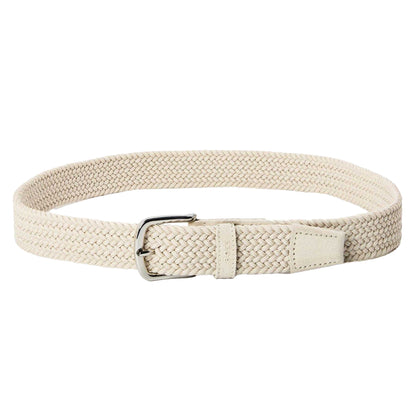 Beige - Front - Boss Braided Leather Casual Belt