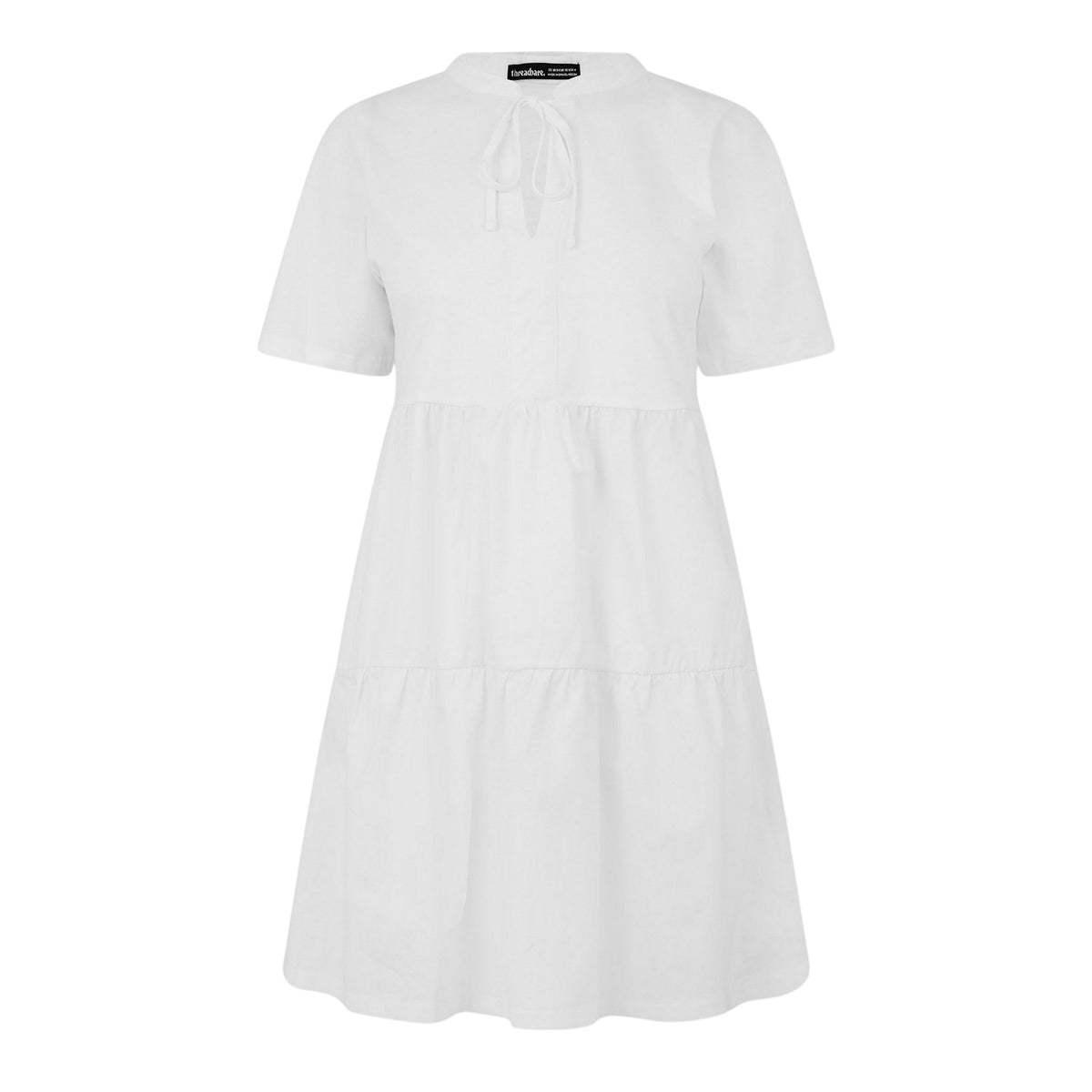 White - Front - Threadbare Womens-Ladies Alexis Mini Dress