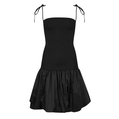 Black - Back - AmyLynn Womens-Ladies Fitted Mini Dress