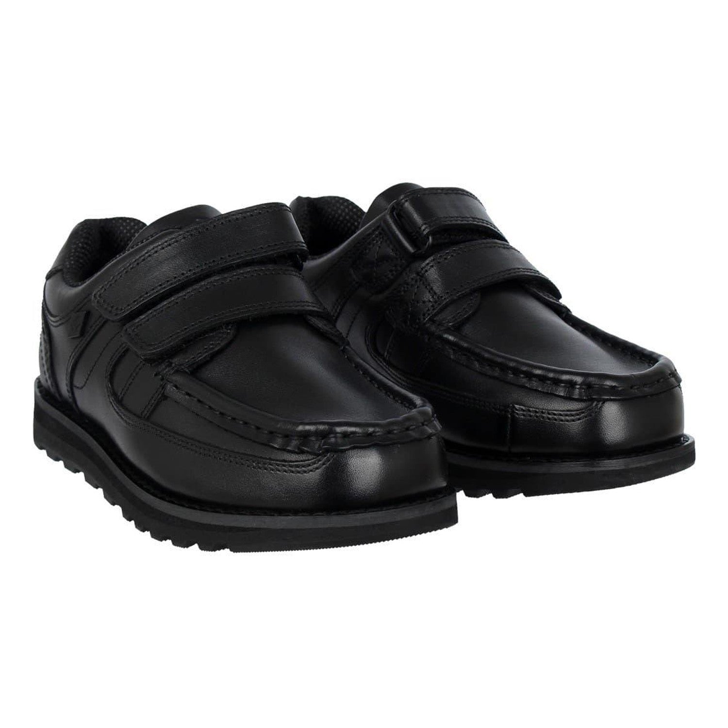 Black - Lifestyle - Lee Cooper Childrens-Kids Harrow Vel Leather School Shoes