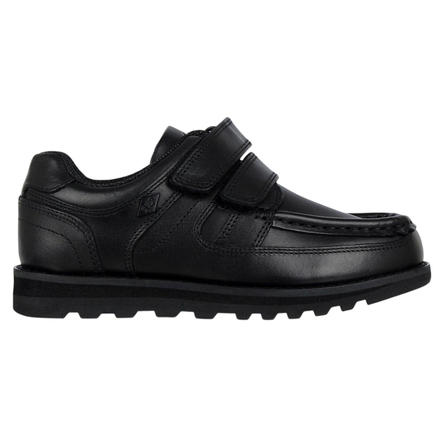 Black - Front - Lee Cooper Childrens-Kids Harrow Vel Leather School Shoes