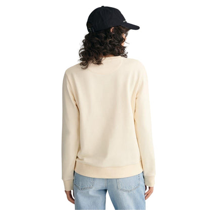 Linen - Back - Gant Womens-Ladies Archive Shield Logo Cotton Blend Sweatshirt