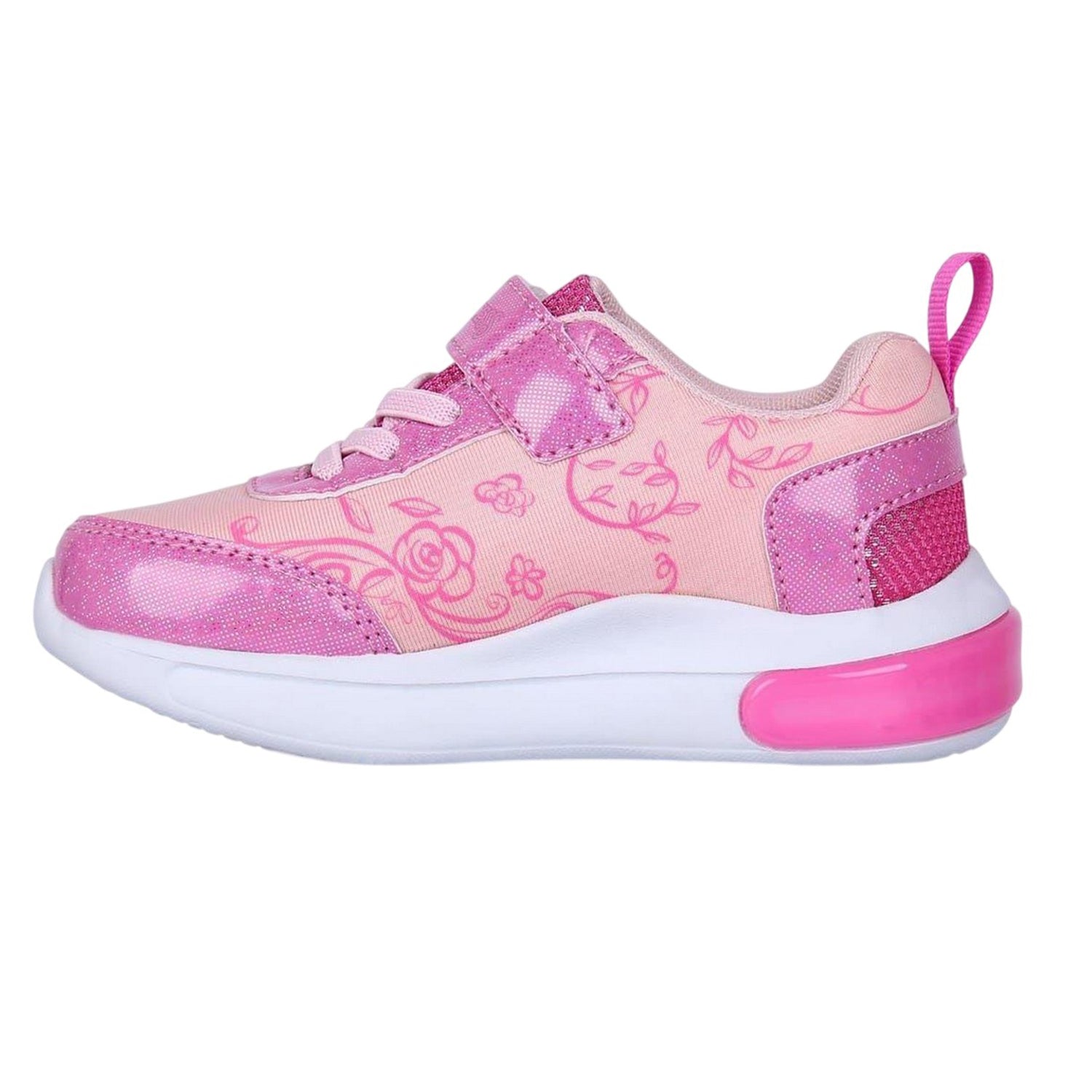 Pink - Side - Disney Princess Baby Girls Light Up Trainers