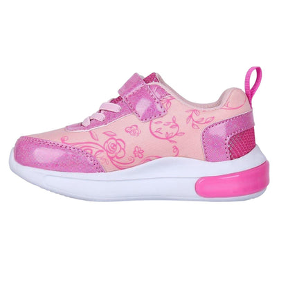 Pink - Side - Disney Princess Baby Girls Light Up Trainers