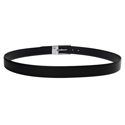 Black - Back - Boss Mens Giaco Leather Belt