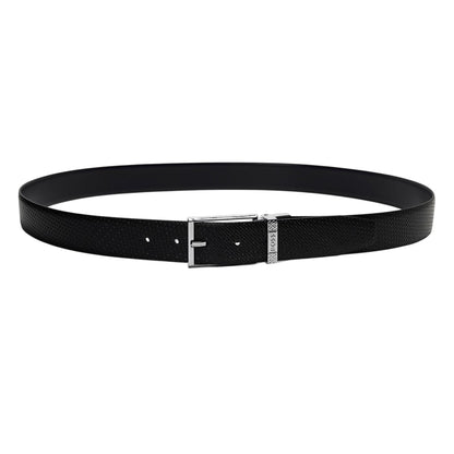 Black - Front - Boss Mens Giaco Leather Belt