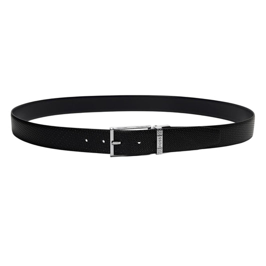 Black - Front - Boss Mens Giaco Leather Belt