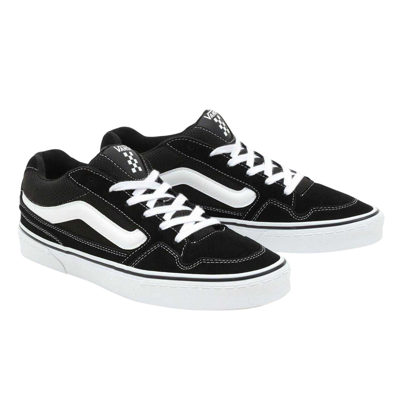 Black-White - Lifestyle - Vans Mens Calderone Suede Trainers