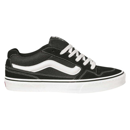 Black-White - Front - Vans Mens Calderone Suede Trainers