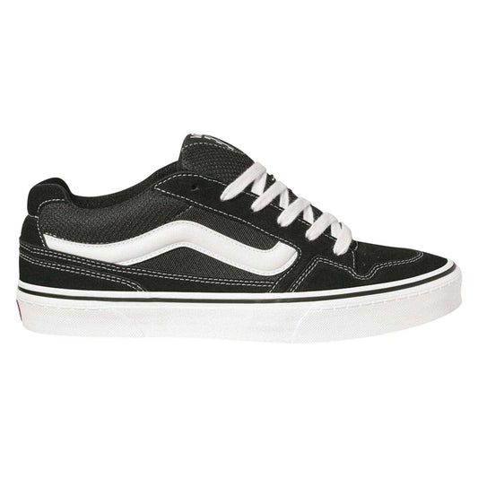 Black-White - Front - Vans Mens Calderone Suede Trainers