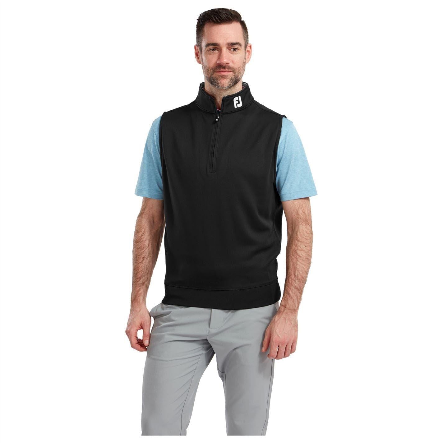 Black - Front - FootJoy Mens Chill Out Vest Top