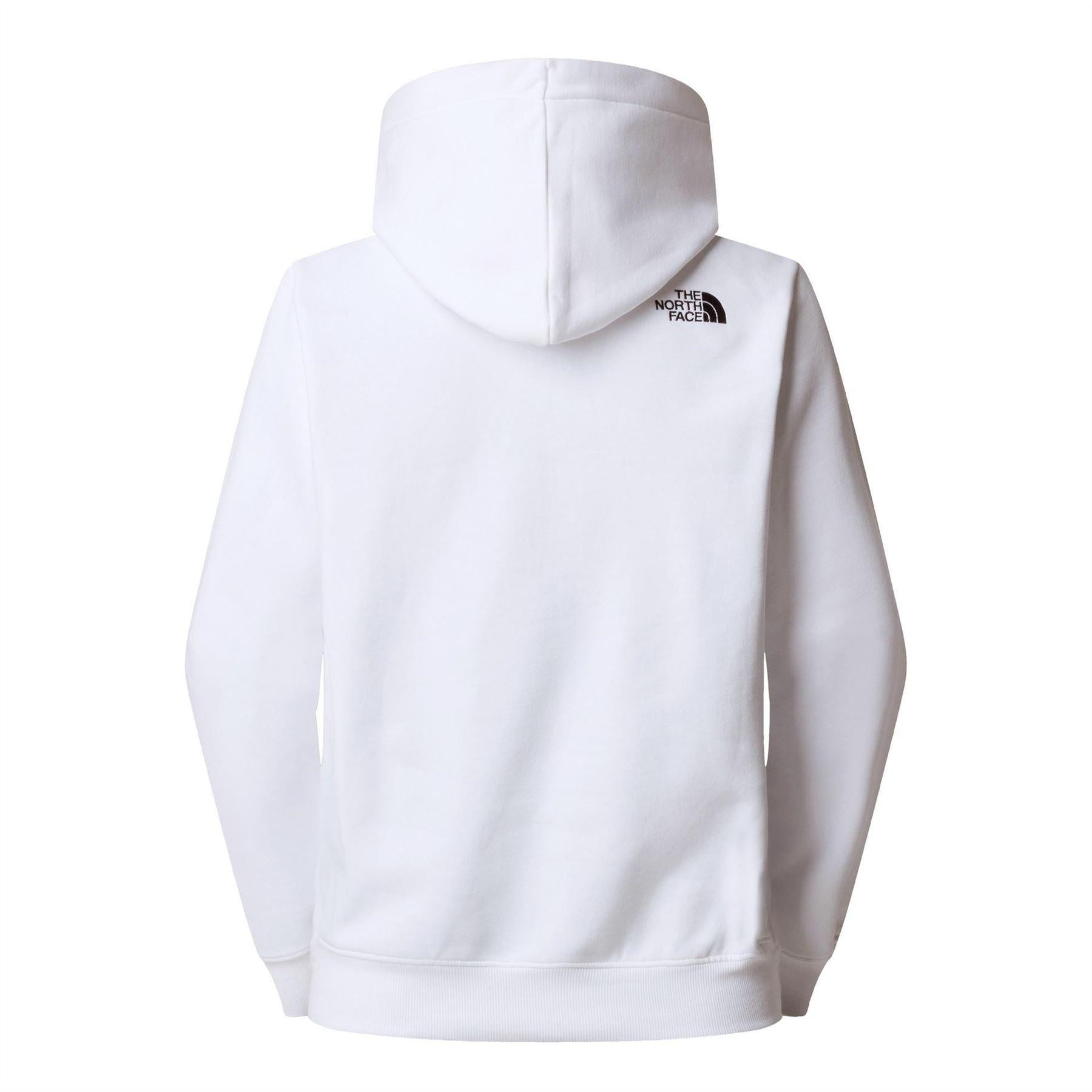 White-Black - Back - The North Face Mens Drew Pull Over Hoodie