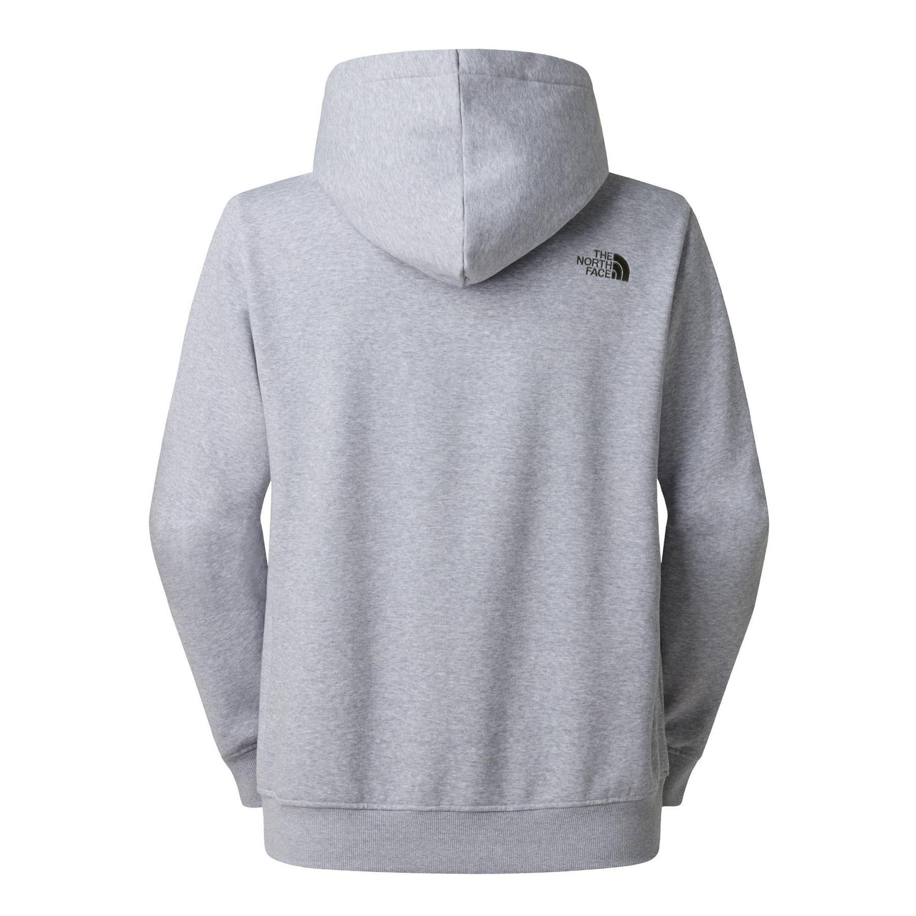 Grey Heather - Back - The North Face Mens Drew Pull Over Hoodie