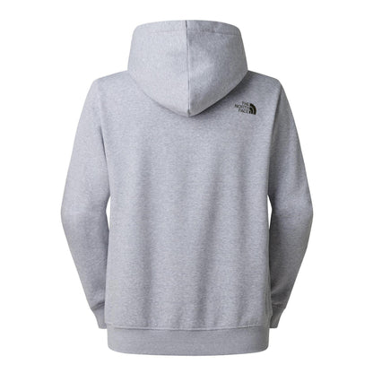 Grey Heather - Back - The North Face Mens Drew Pull Over Hoodie
