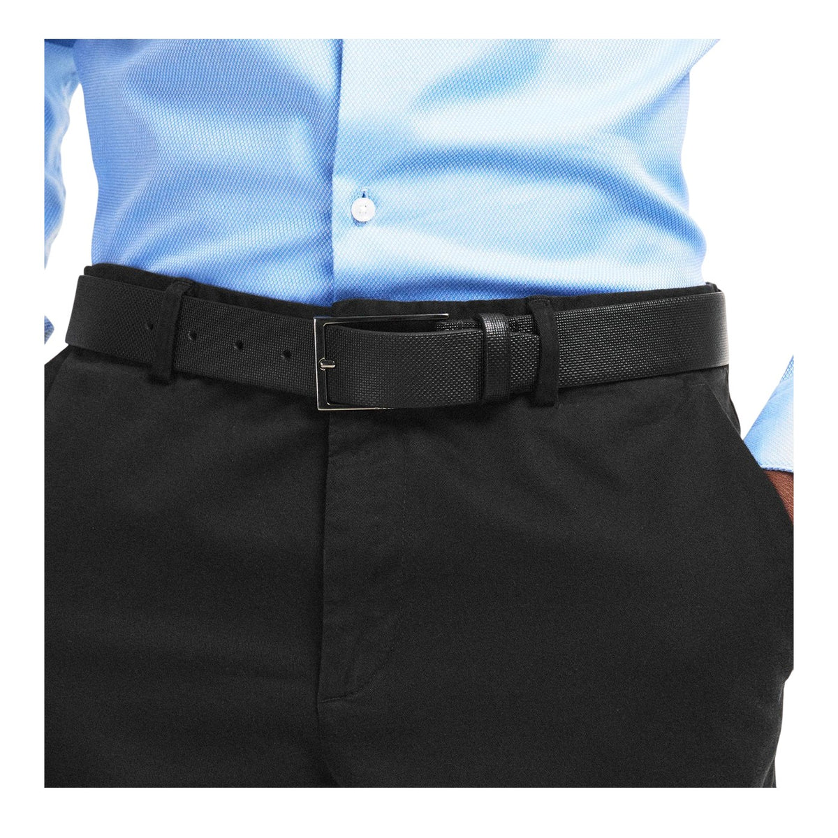 Black - Lifestyle - Boss Mens Carmello Leather Dress Belt