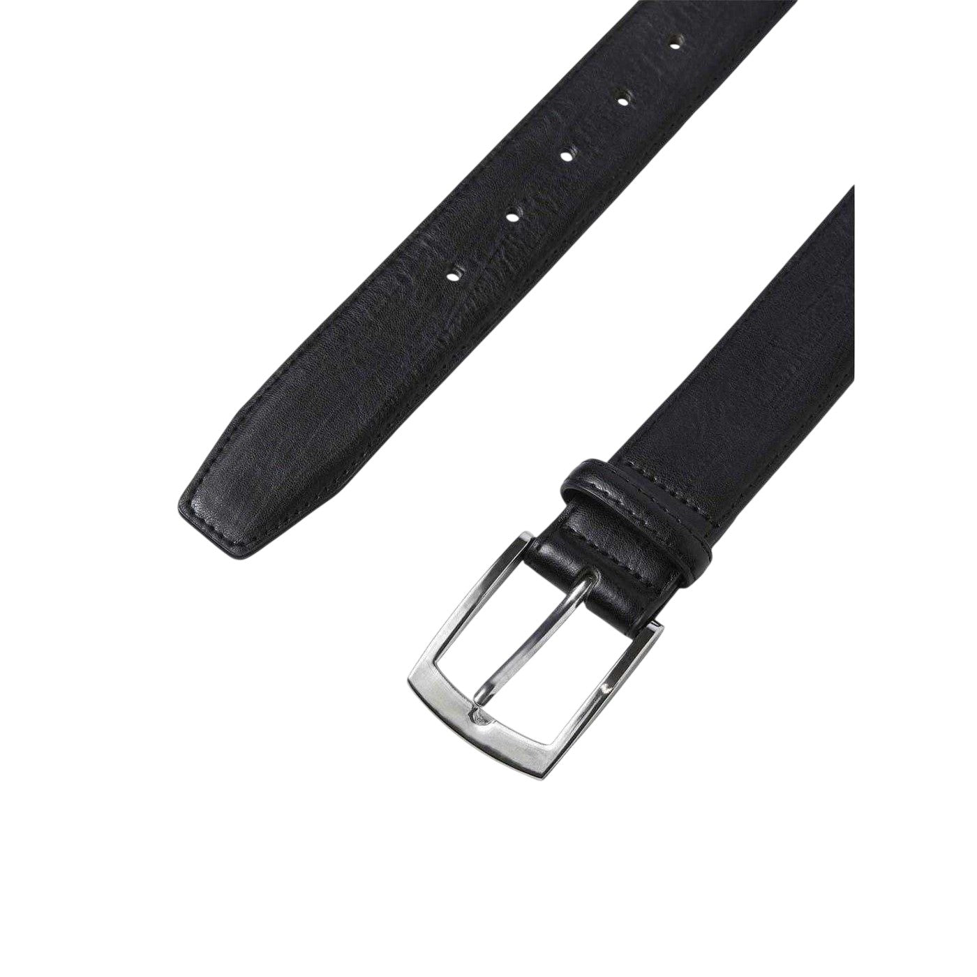 Black - Back - Jack And Jones Mens Leather Dress Belt