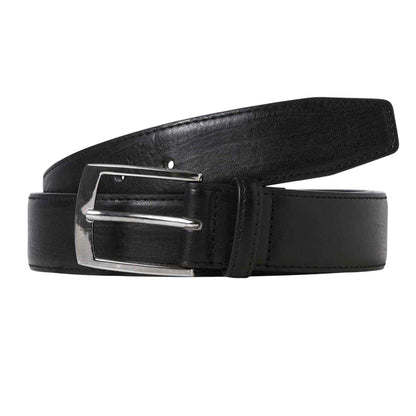 Black - Front - Jack And Jones Mens Leather Dress Belt