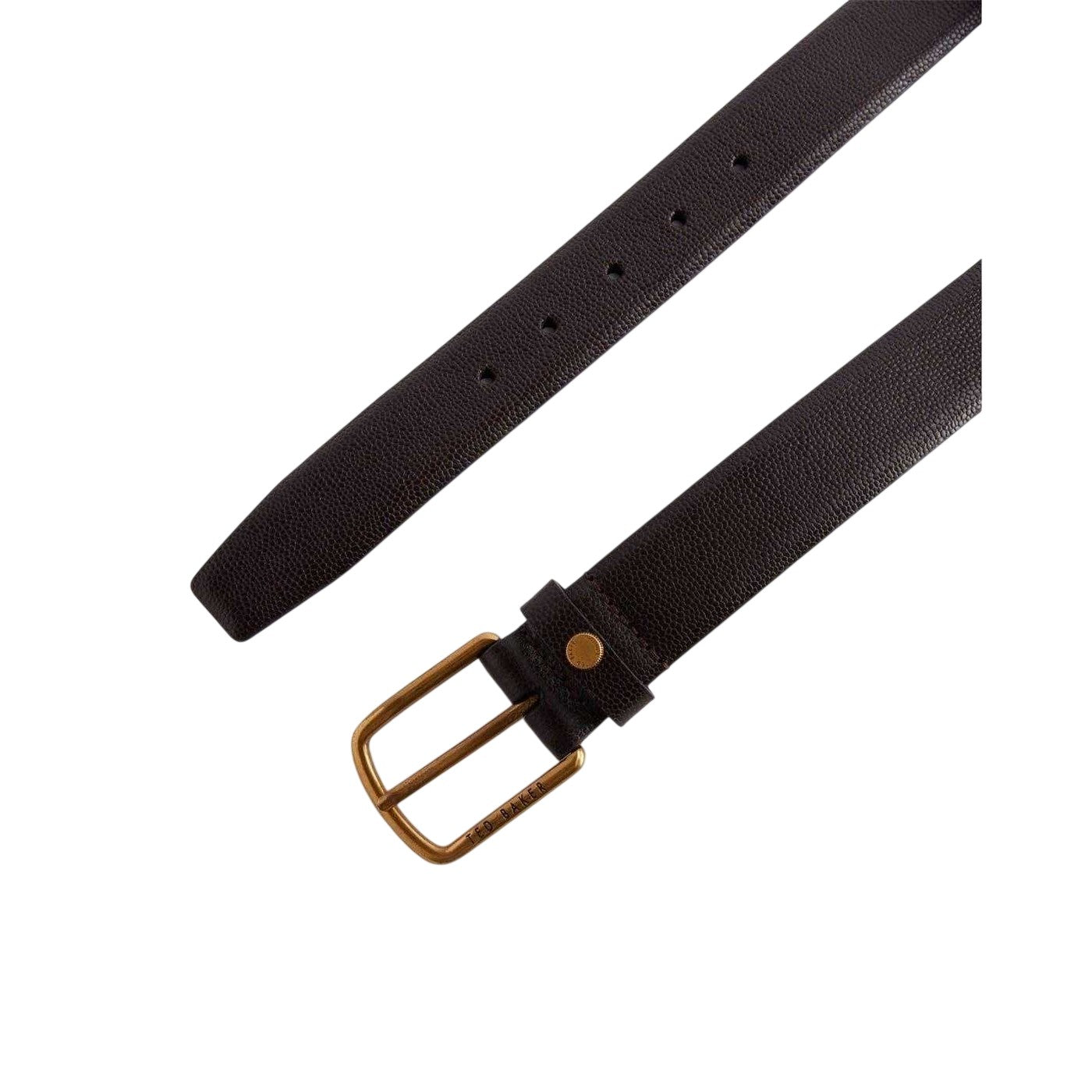 Brown - Back - Ted Baker Mens Caviar Leather Belt
