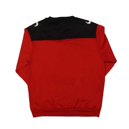 Red-Black - Back - Sondico Childrens-Kids Crew Neck Long-Sleeved Sweatshirt