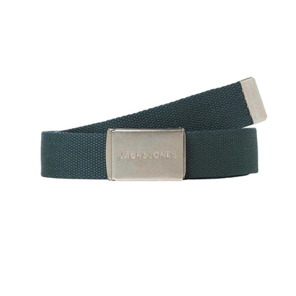Forest Green - Front - Jack And Jones Mens Canvas Woven Belt