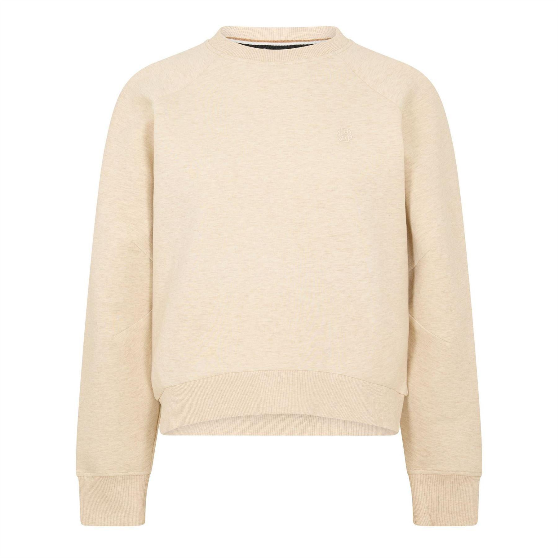White - Front - Boss Womens-Ladies Raglan Sweatshirt