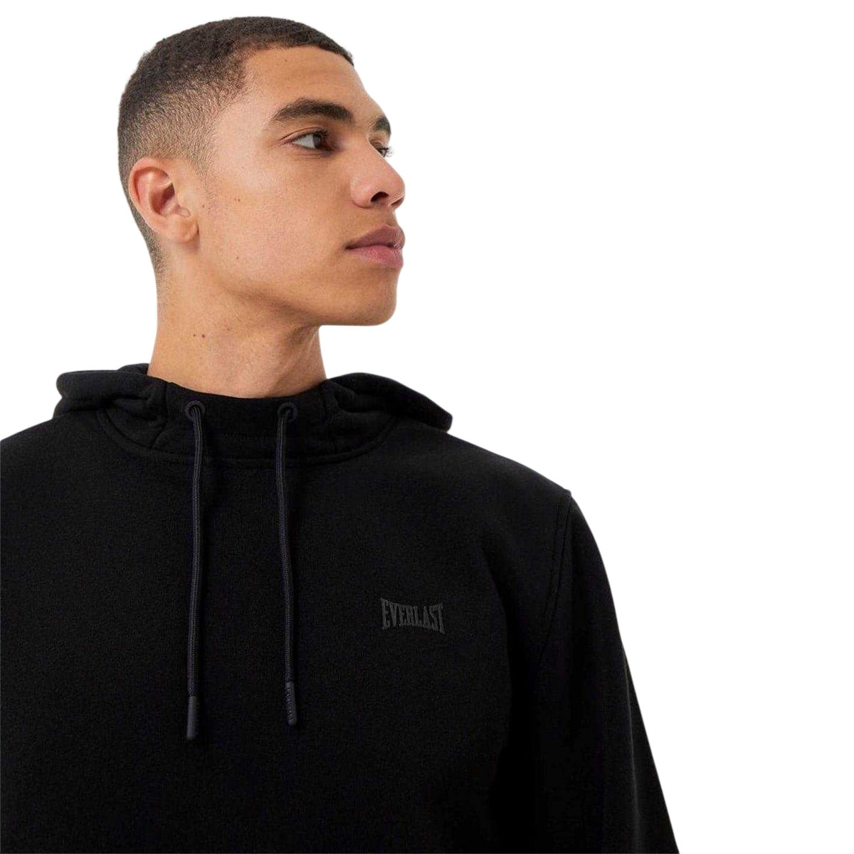 Black - Side - Everlast Mens Premium Overhead Hoodie