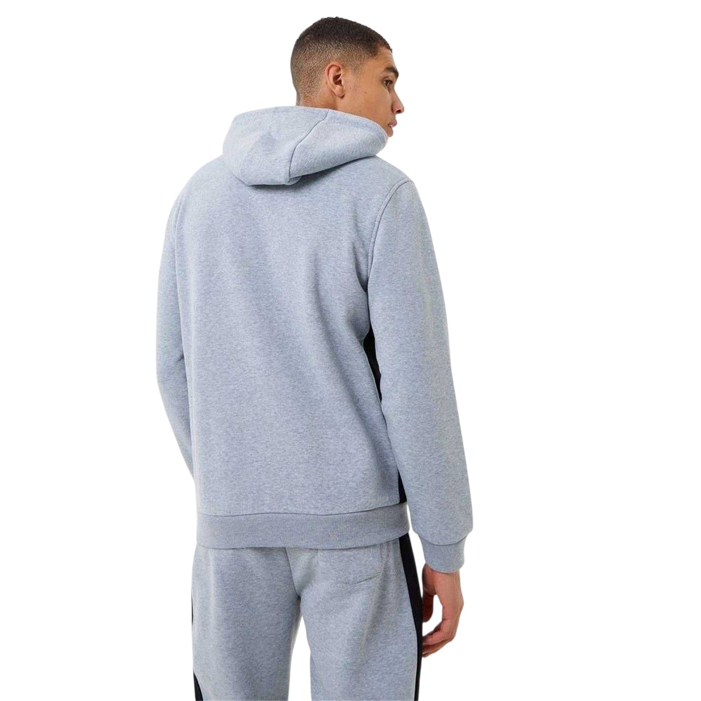Grey Marl - Back - Everlast Mens Premium Overhead Hoodie