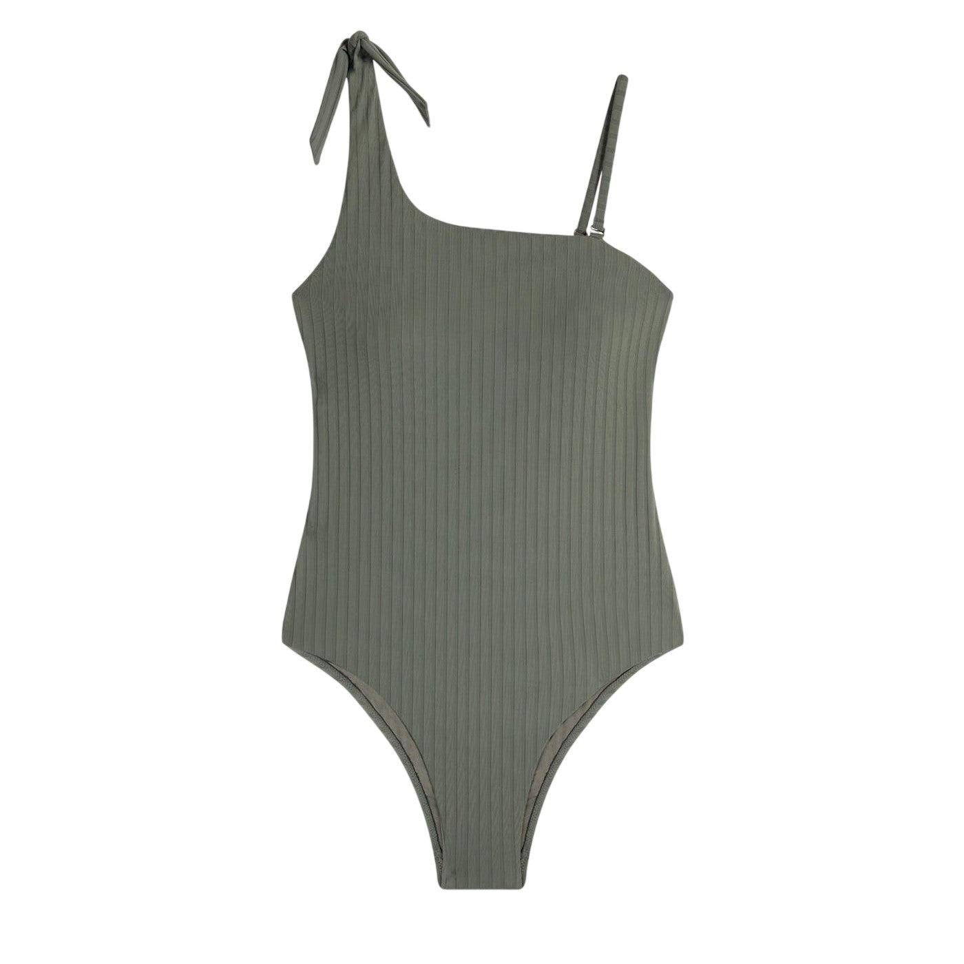 Green - Front - Chelsea Peers Womens-Ladies Ribbed One Piece Swimsuit
