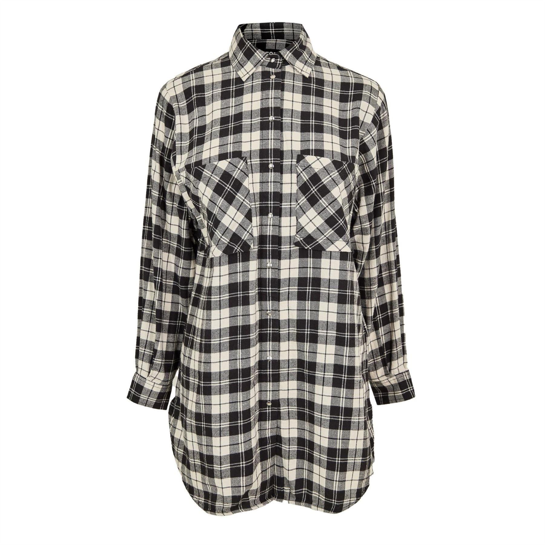White-Red - Front - Diesel Womens-Ladies Inew Mini Shirt Dress