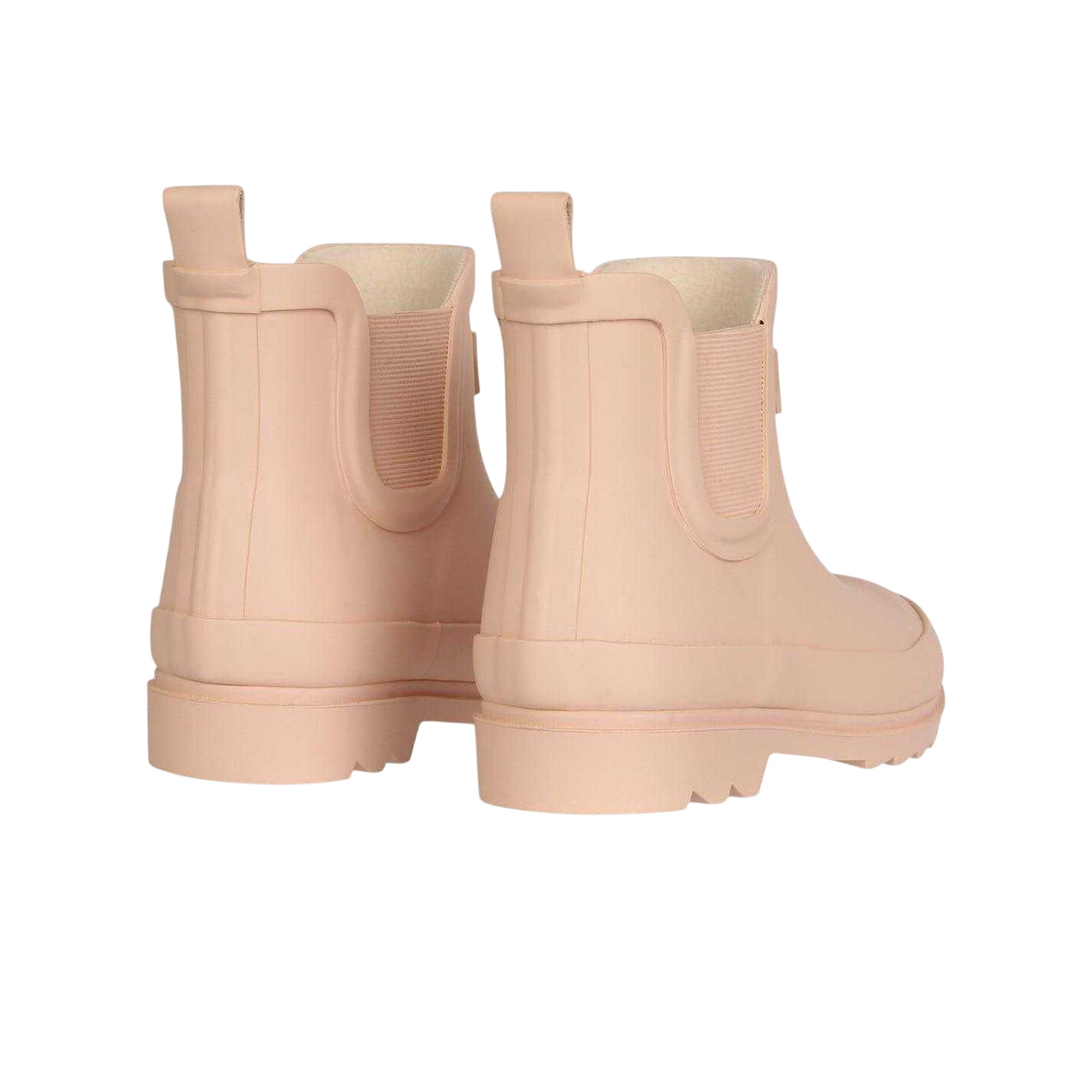 Pink - Back - Gelert Childrens-Kids Furry Leather Wellington Boots